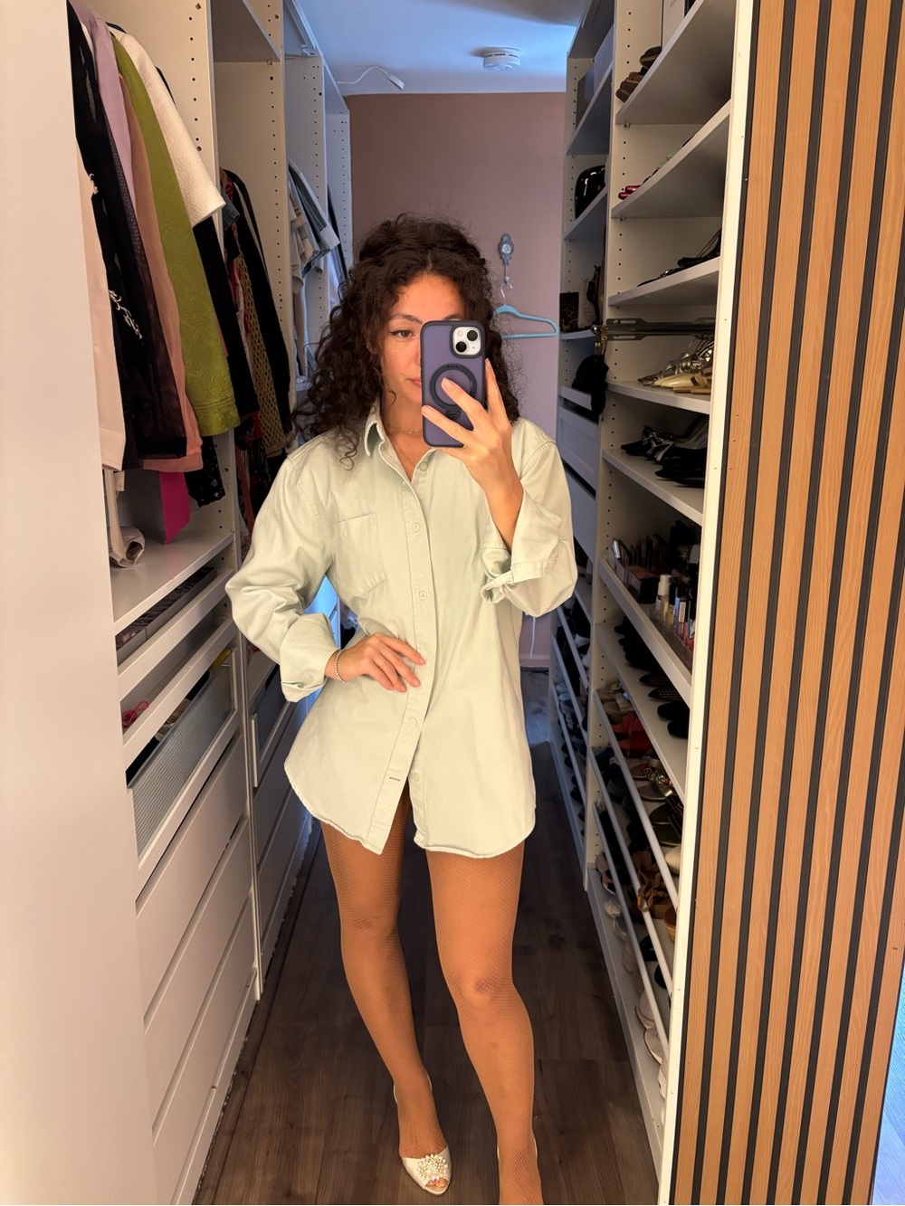 Five Four Mint Button-Up Shirt